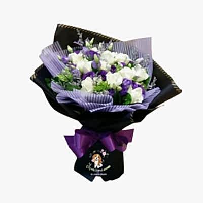 Mor Beyaz Buket