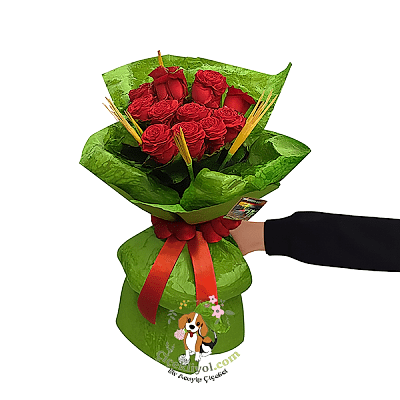 11 Kırmızı Gül Buketi 