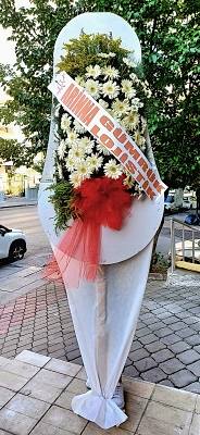 Tek Kat Beyaz  Çelenk 