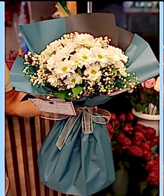 Beyaz papatya buketim