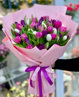 Renkli Lale Sedoş Buketi  