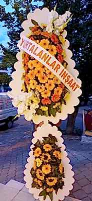 Çift Kat Sarı Renk Düğün Çelenk