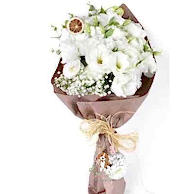 Beyaz Lisyantus Buketi