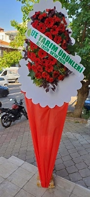 Tek Kat Ateş Kırmızı Çelenk 