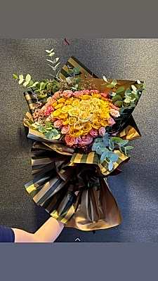 KIZ İSTEME BUKETİ RENKLİ GÜLLER